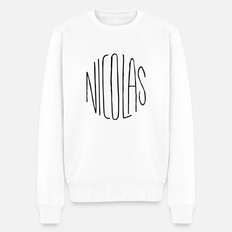 Cadeau Nicolas - Pull Premium bio Homme - blanc