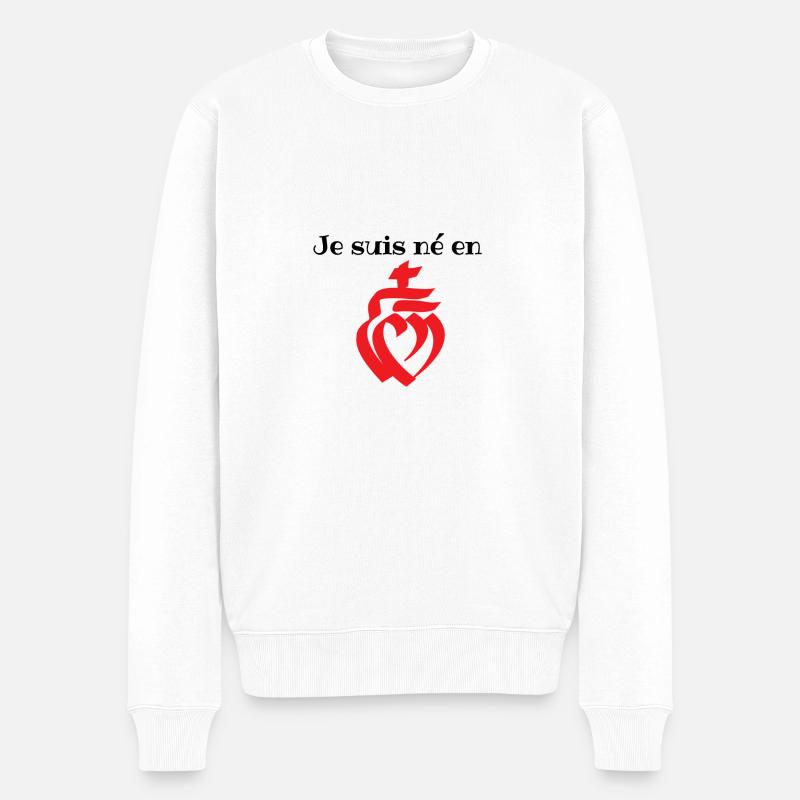 Je suis né en Vendée - Pull Premium bio Homme - blanc