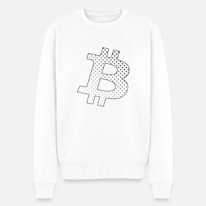 Bitcoin - Männer Premium Bio Pullover - Weiß