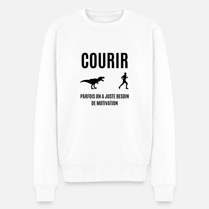 courir - Pull Premium bio Homme - blanc