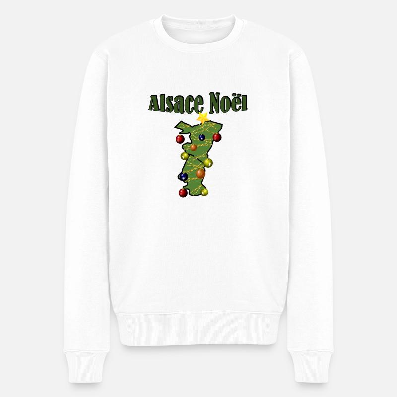 Alsace Noël Sapin - Pull Premium bio Homme - blanc