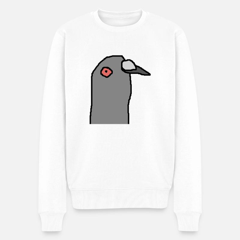 Taube - Männer Premium Bio Pullover - Weiß