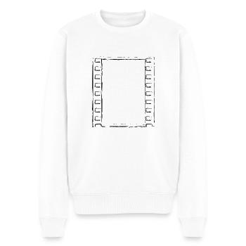 Bildband Rahmen - Männer Premium Bio Pullover - Weiß - Vorne - Thijin (182cm)
