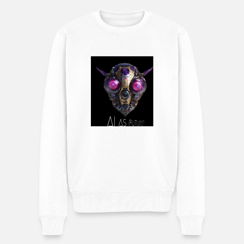AI as future 02 - Männer Premium Bio Pullover - Weiß