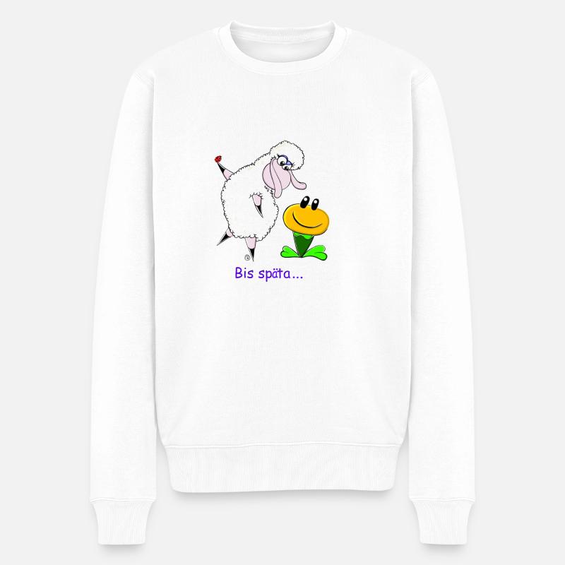 Bis Späta......Wolly Sheepling Gaming - Männer Premium Bio Pullover - Weiß
