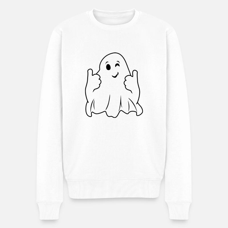 Fantôme clignotant - Pull Premium bio Homme - blanc