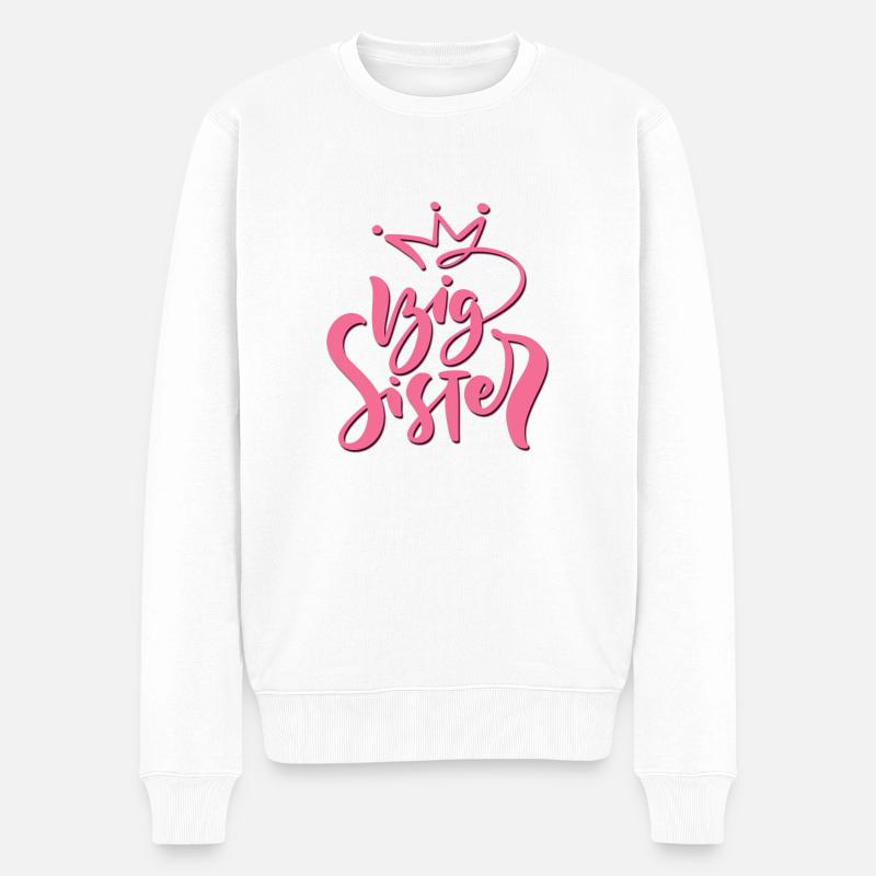 Big Sister - Männer Premium Bio Pullover - Weiß