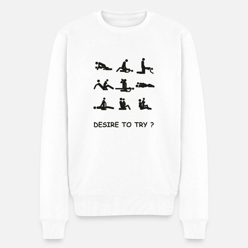 Sexy fun position - Pull Premium bio Homme - blanc