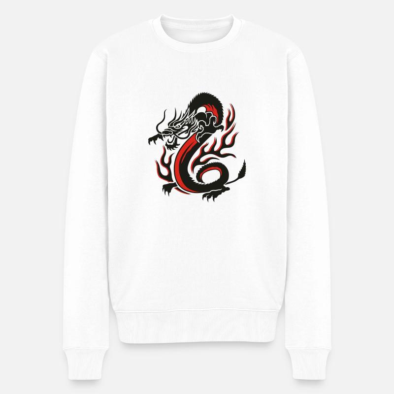 DRAGON ... - Pull Premium bio Homme - blanc