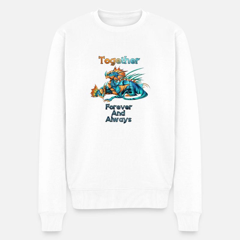 Das Leben einer Hydra - Männer Premium Bio Pullover - Weiß