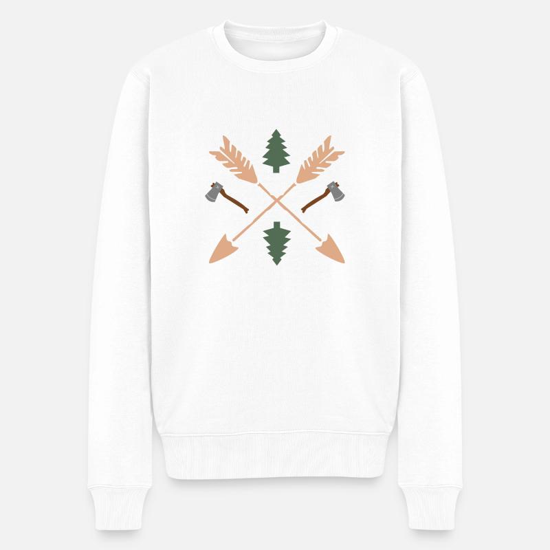 Bûcheron forestier - Pull Premium bio Homme - blanc