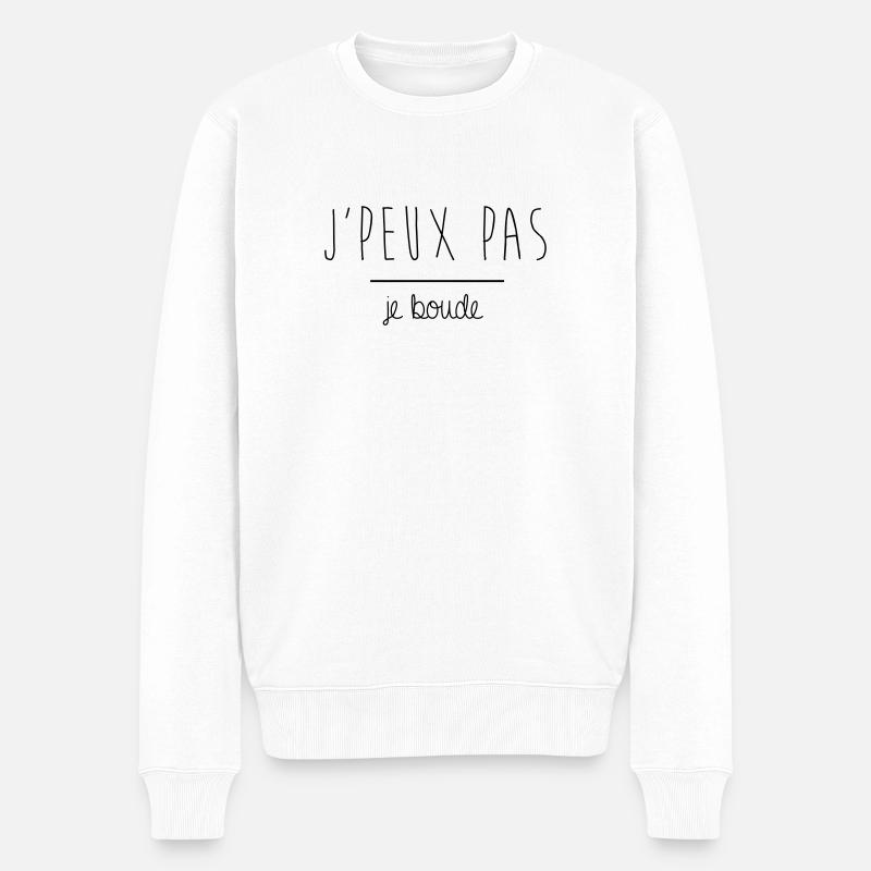 JPEUX PAS JE BOUDE - Pull Premium bio Homme - blanc