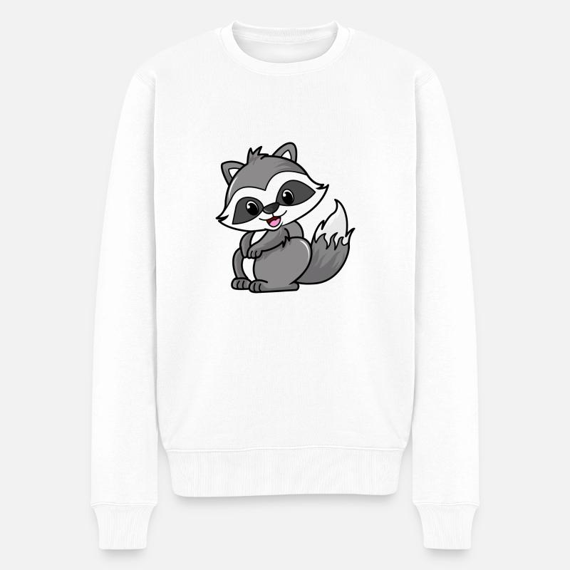 raton laveur - Pull Premium bio Homme - blanc
