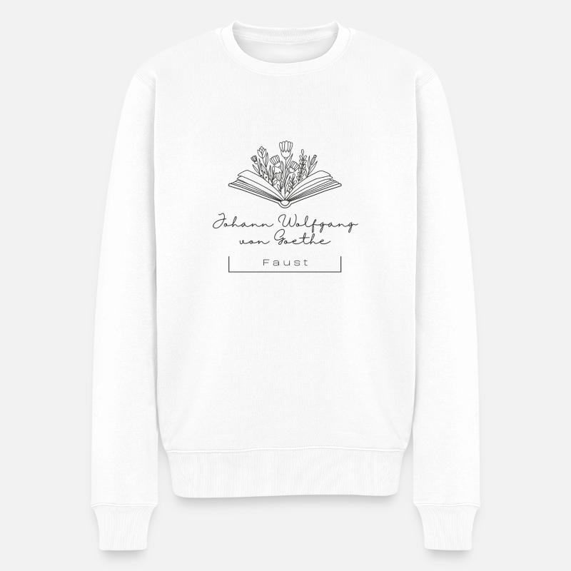 Goethe - Faust. Der Tragödie erster Teil - Männer Premium Bio Pullover - Weiß