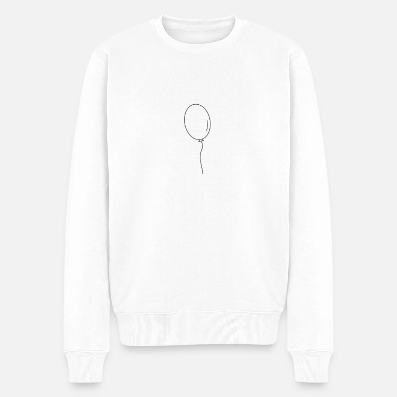 Luftballon - Männer Premium Bio Pullover - Weiß