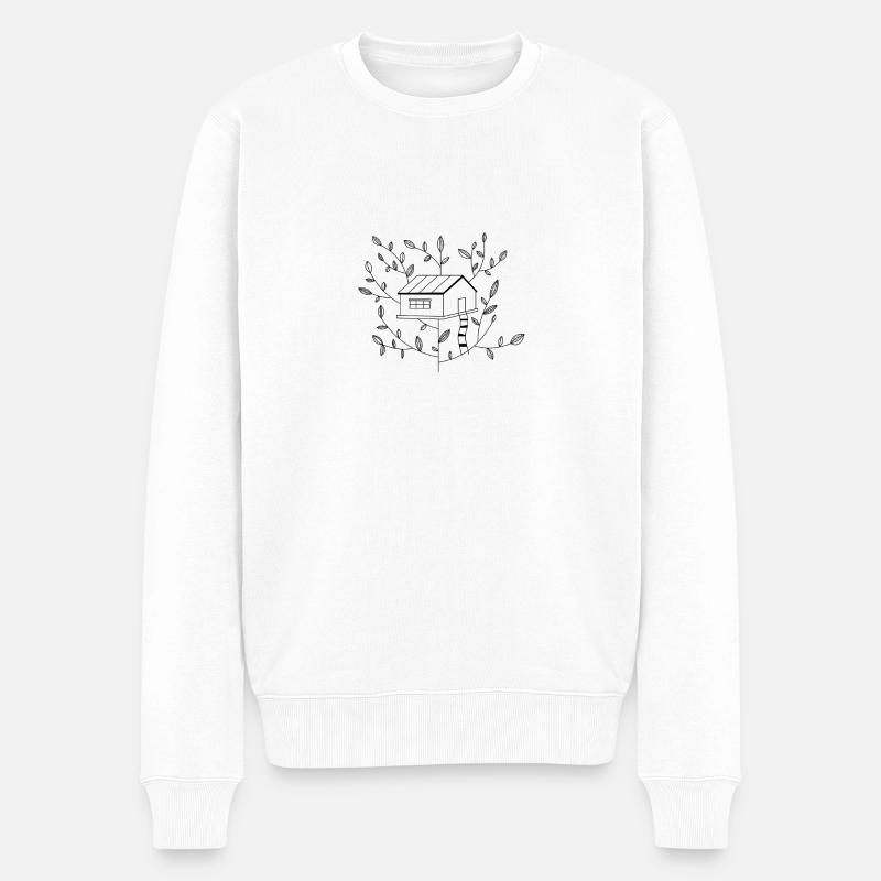 Baumhaus Baum Magie Abenteuer - Männer Premium Bio Pullover - Weiß