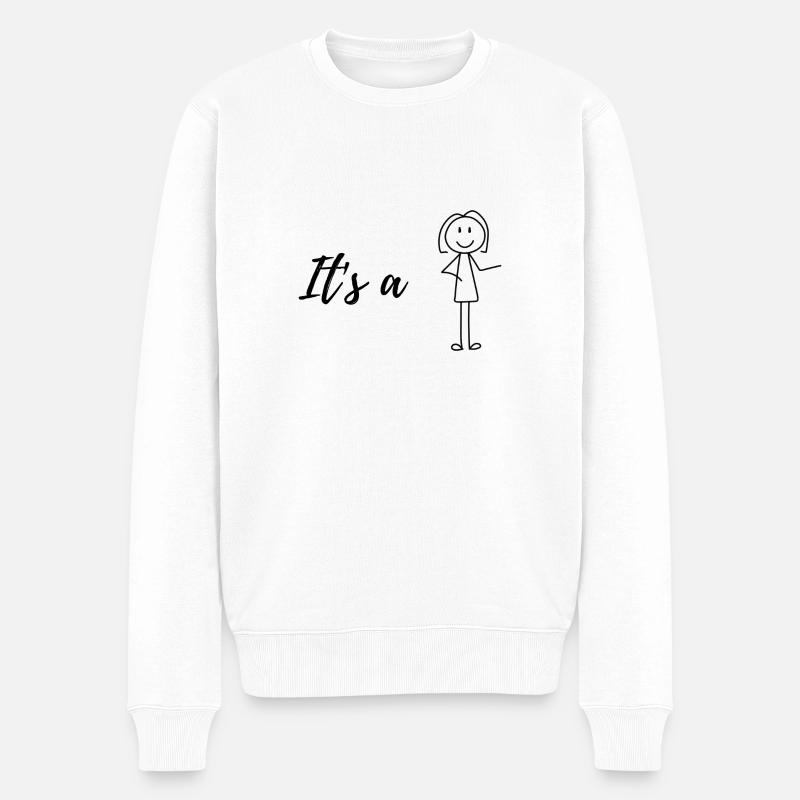 It s a girl - Männer Premium Bio Pullover - Weiß
