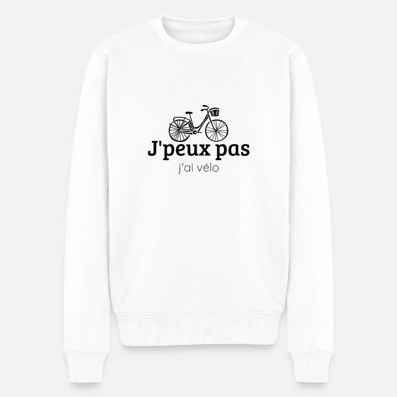 J'AI VÉLO - Pull Premium bio Homme - blanc