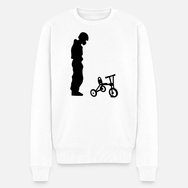 biker - Pull Premium bio Homme - blanc