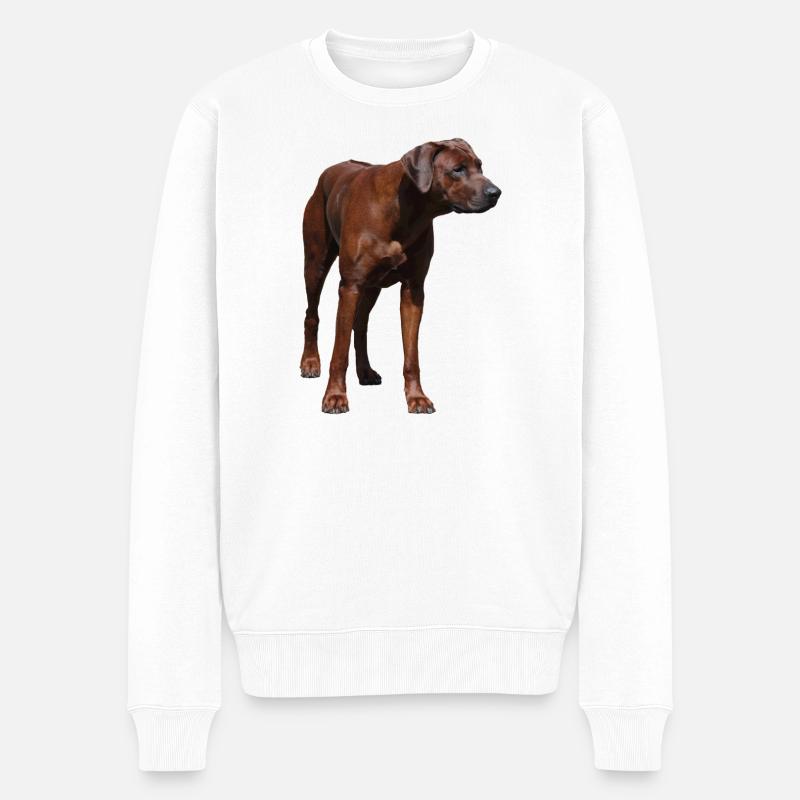 Rhodesian Ridgeback - Motif Chien - Pull Premium bio Homme - blanc