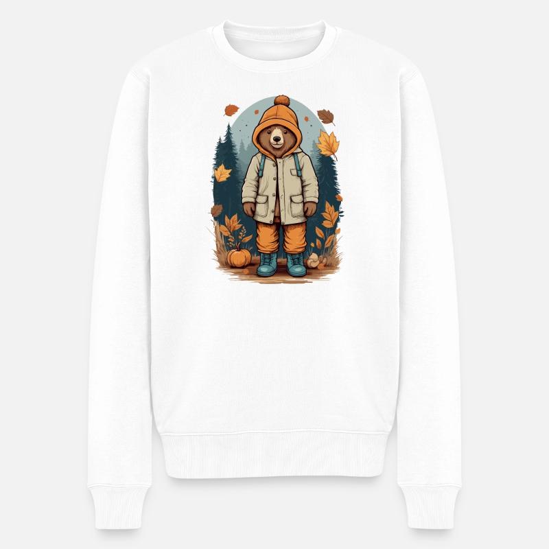 Ours mignon - Pull Premium bio Homme - blanc