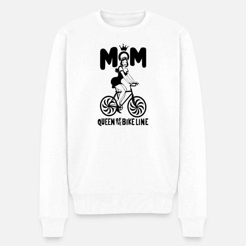 Reine de l’illustration de bicyclette - Pull Premium bio Homme - blanc