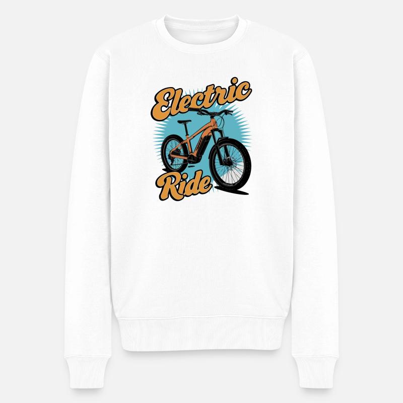 Elektrofahrrad Adventure Design - Männer Premium Bio Pullover - Weiß