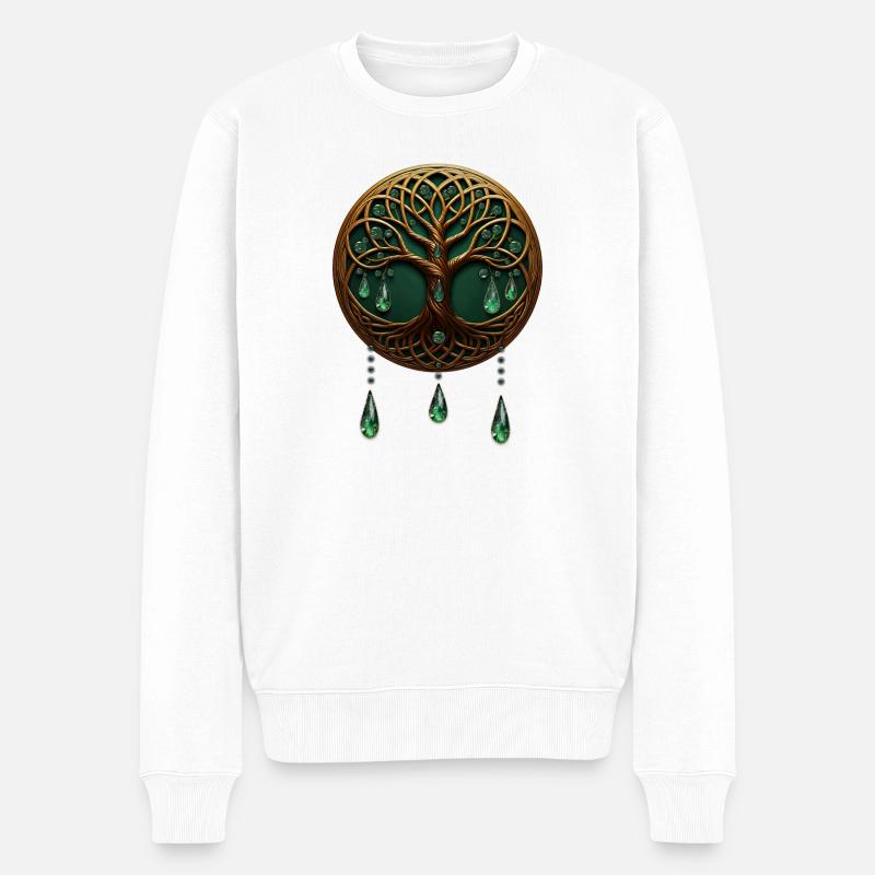 Arbre de vie stylisé - Pull Premium bio Homme - blanc