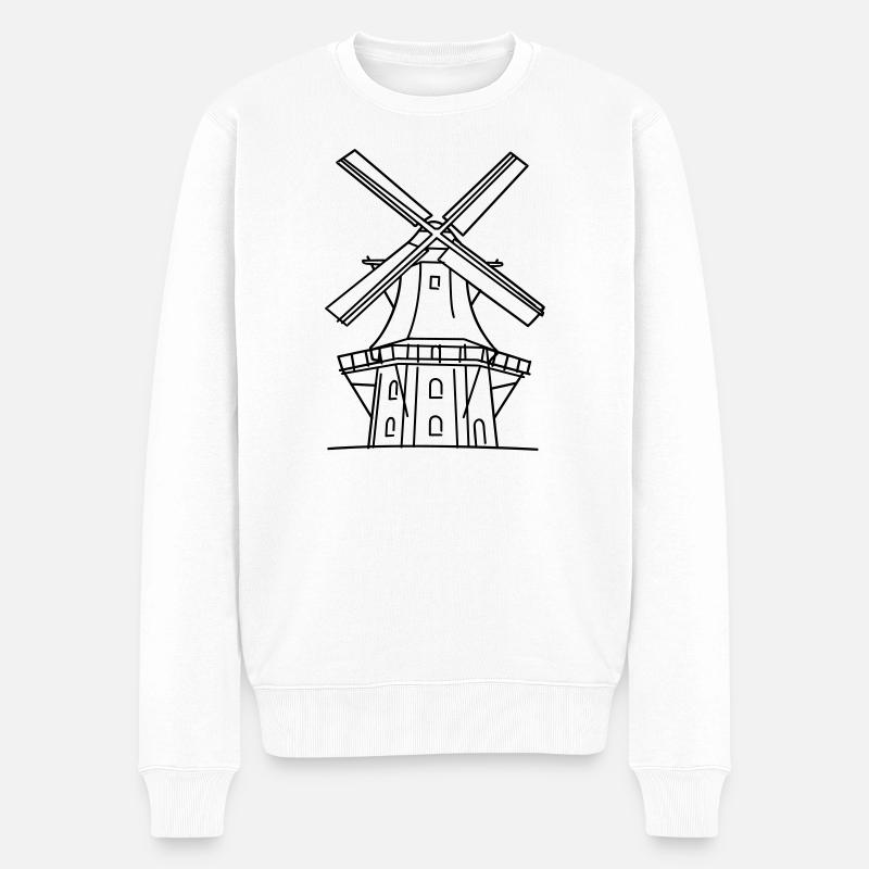 Moulin à vent - Pull Premium bio Homme - blanc