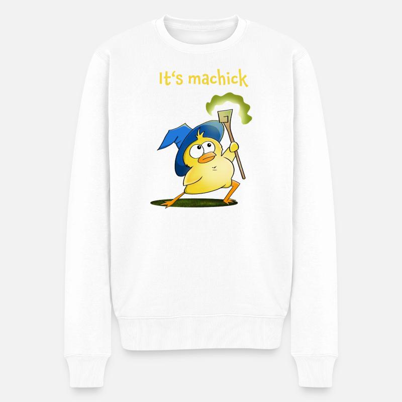 Conception de sorts de poussin magique - Pull Premium bio Homme - blanc