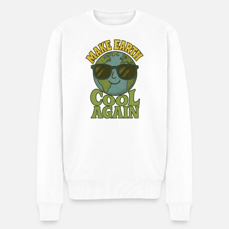 Rafraîchir la Terre à nouveau - Pull Premium bio Homme - blanc
