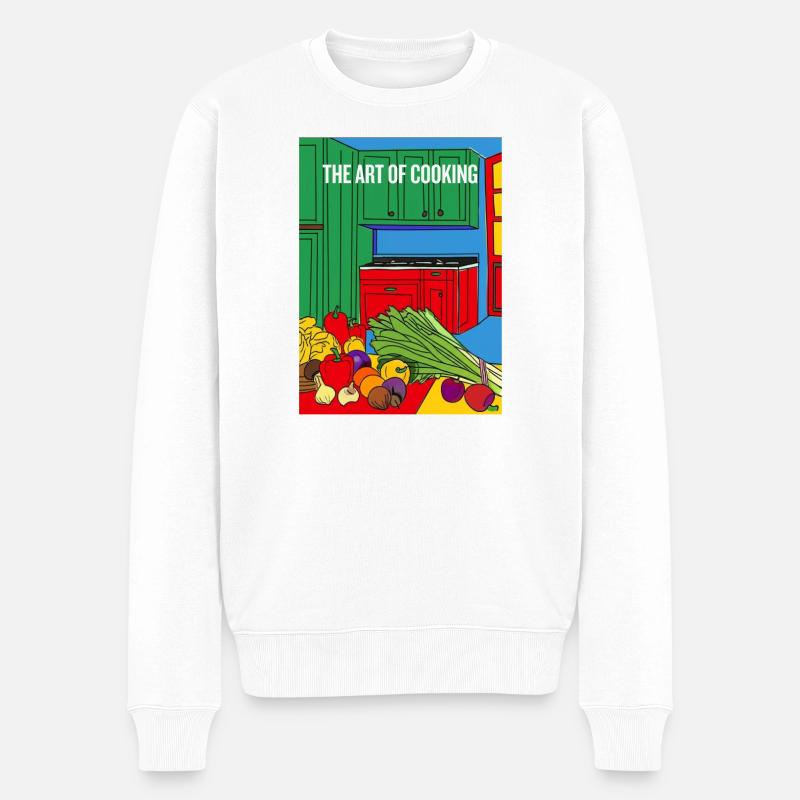 L’illustration de l’art de la cuisine - Pull Premium bio Homme - blanc
