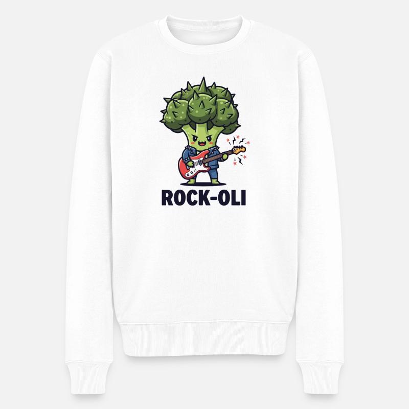 Brocco-Rocker - Pull Premium bio Homme - blanc