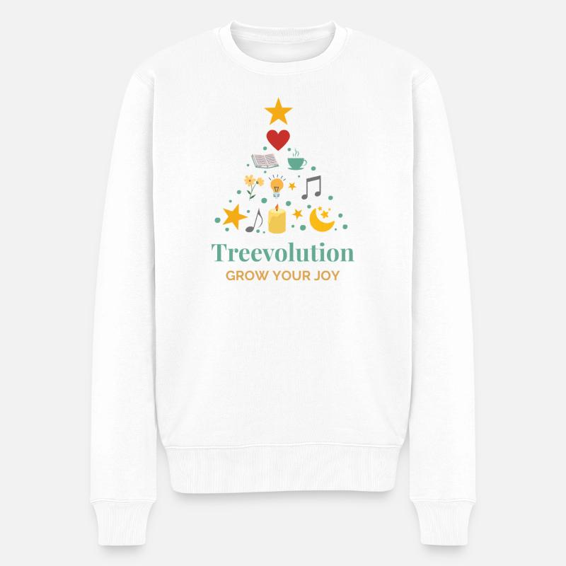 Treevolution Freude wachsen lassen - Männer Premium Bio Pullover - Weiß