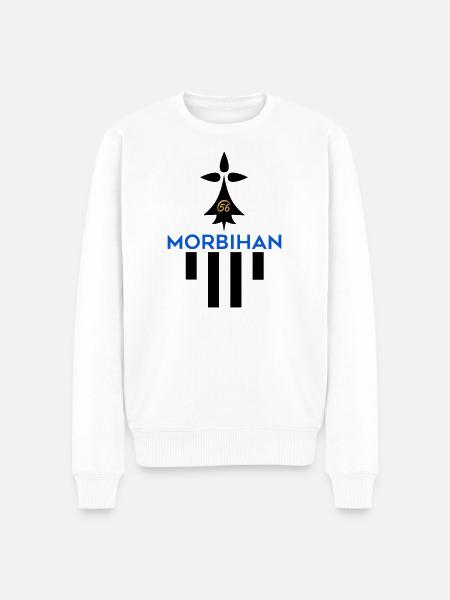 Morbihan 56 logo - Men's Premium Organic Jumper - white