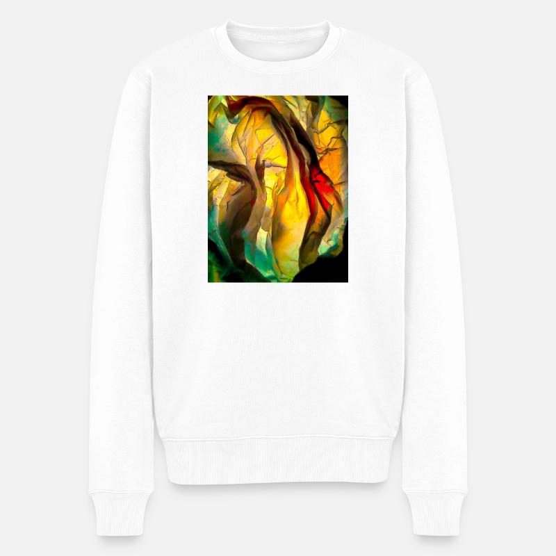Verwirrung - Männer Premium Bio Pullover - Weiß