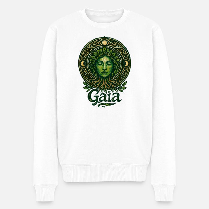 Gaïa - Mère Nature - Arbre de Vie - Pull Premium bio Homme - blanc