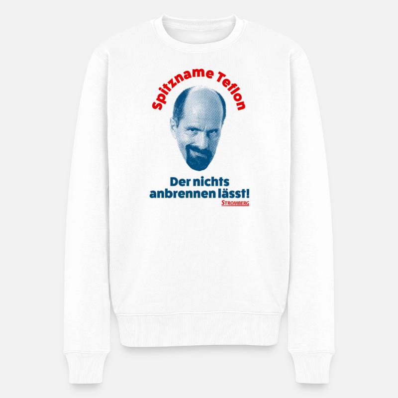 Stromberg Spitzname Teflon Mit Spruch - Männer Premium Bio Pullover - Weiß