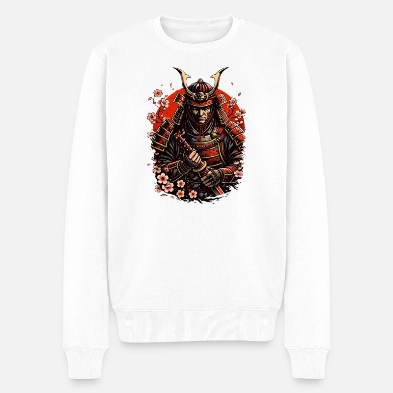 Guerrier samouraï - Pull Premium bio Homme - blanc
