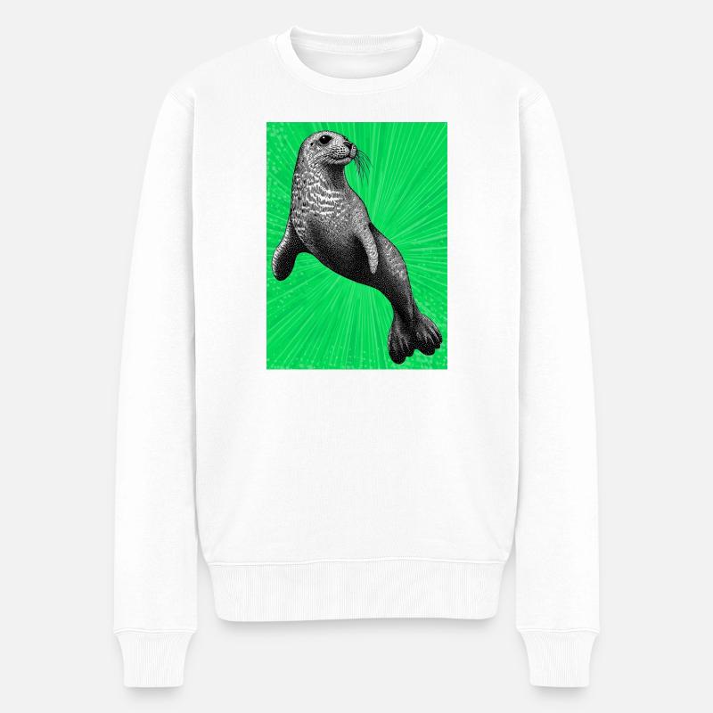 Siegel - Männer Premium Bio Pullover - Weiß