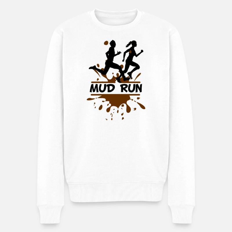 Mud Run Duo – Modder Runners - Pull Premium bio Homme - blanc