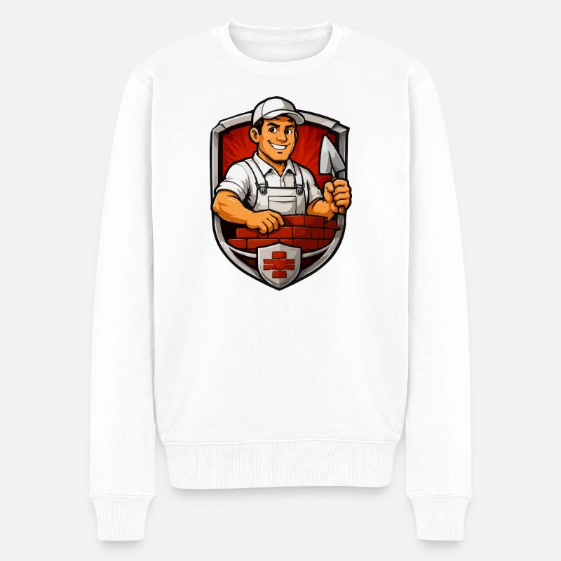 Artisan-blason Franc-maçon - Pull Premium bio Homme - blanc
