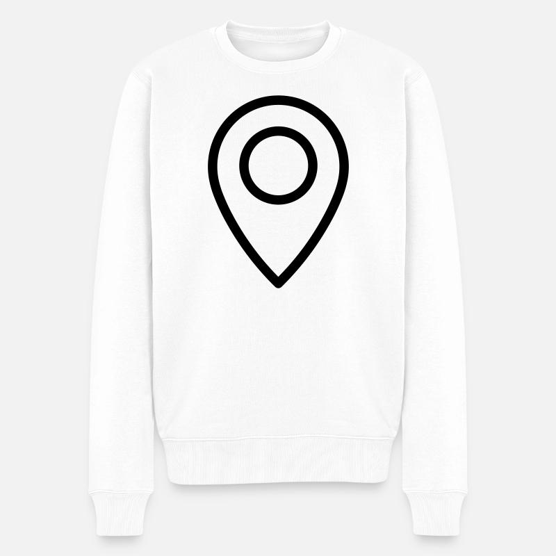 localisation - Pull Premium bio Homme - blanc