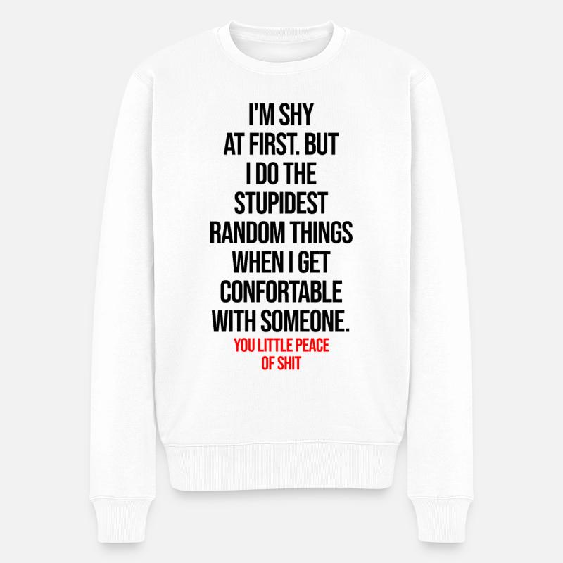 Funnny wise quote extendet black - Pull Premium bio Homme - blanc