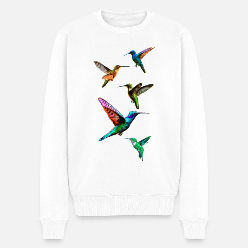 Colibris - Pull Premium bio Homme - blanc