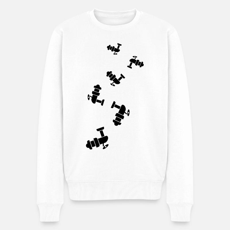 Angelrolle Symbol icon - Männer Premium Bio Pullover - Weiß