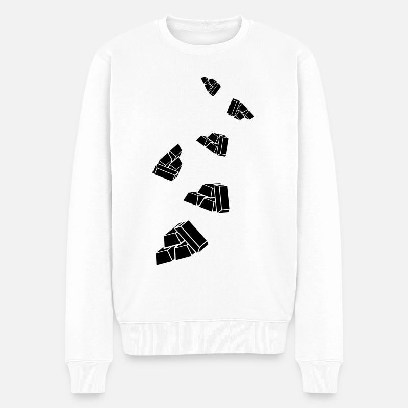 Icône Silhouette dorée - Pull Premium bio Homme - blanc