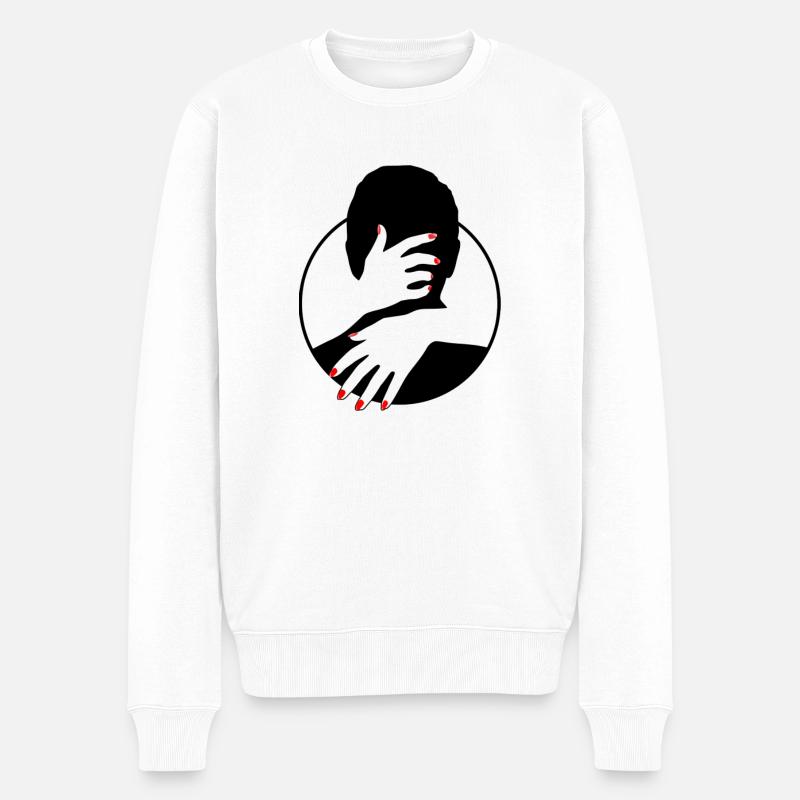 Liebe - Selbstliebe - Valentinstag - Männer Premium Bio Pullover - Weiß