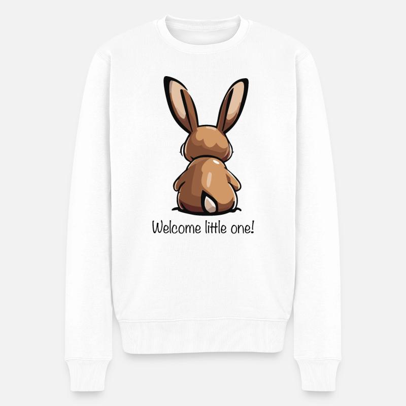 Willkommen Kleiner - Männer Premium Bio Pullover - Weiß