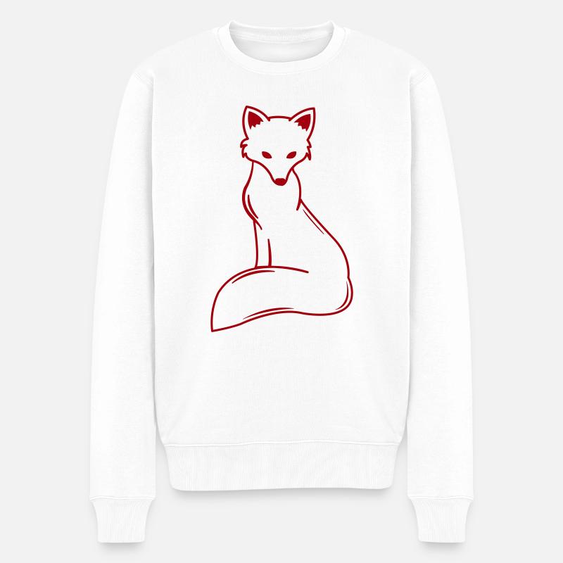 Renard - Pull Premium bio Homme - blanc